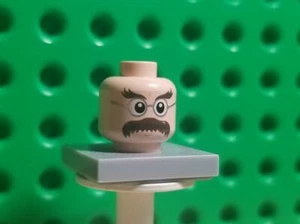LEGO Bushy Mustache Head with Glasses Silver Harry Potter Professor Teacher Man - Picture 1 of 1