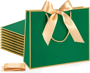 12 Pcs Thank You Gift Bags with Handles 11.8X10X4 '' Wedding Welcome Return Gift - Picture 1 of 12