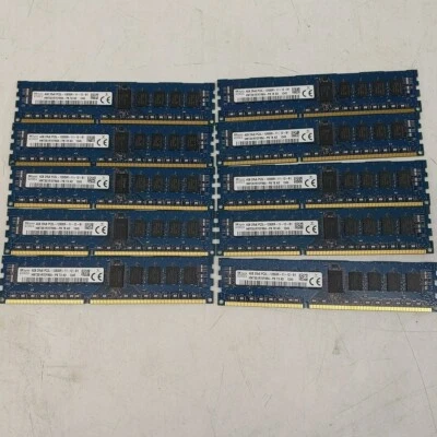 Lot Of 10 4GB SKhynix HMT351R7EFR8A-PB 2Rx8 PC3L-12800R Server Memory - Image 1 of 4