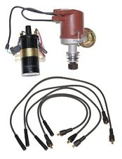 New Fiat 124 Spider Distributor with electronic ignition coil module & HT Leads