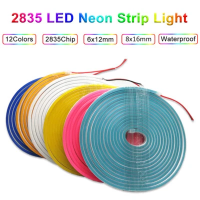 12V LED Neon Rope Light Strip Silicone Waterproof Indoor Outdoor Xmas Car Decor - Image 1 of 4