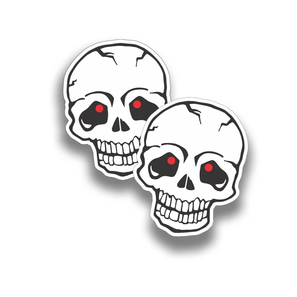 2 наклейки с черепом для крыла бензобака мотоцикла шлема прицепа подходит для Harley - Изображение 1 из 1