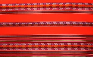 Peru Tischdecke orange Nr.2 Wandbehang 120x220 cm,Inka Tragetuch Manta extragroß - Bild 1 von 1