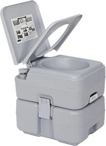 6.6 Gallon Portable Toilet, Flush Porta Potty, High Density Polyethylene Density - Picture 1 of 10