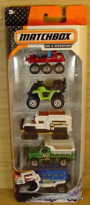 MATCHBOX Mattel 5-Pack ARCTIC ADVENTURE 2 Vehicles Cars Gift Set NEW 1:64! - Image 1 of 3