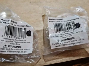 804423 Mailbox Lock with 2 Keys C8714 Replacement NEW Lot Of 2 - Picture 1 of 2