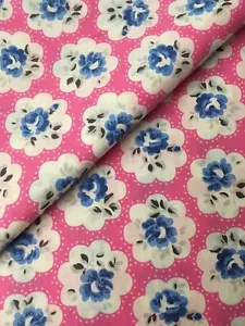 FQ 50cm Square Cath Kidston Large Provence Rose Pink Haberdashery Cotton New - Picture 1 of 3