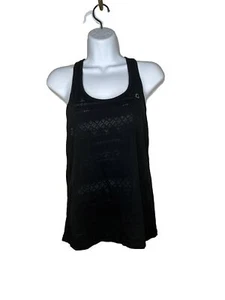 Lorna Jane Womens Activewear Lace look Jersey Tank Top Black Size XS - Picture 1 of 8