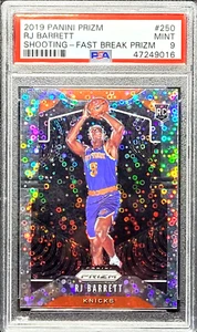 2019 Panini Prizm #250 RJ Barrett RC Variation Fast Break Disco Holo PSA 9 MINT - Picture 1 of 5