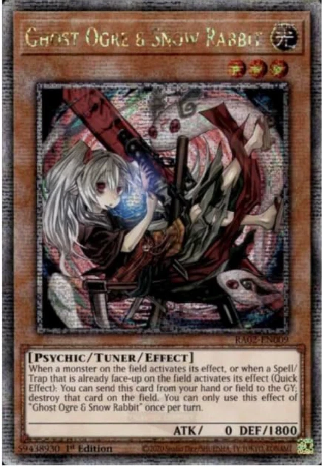 Yugioh! - Ghost Ogre & Snow Rabbit -RA02-EN009 - Q Century Secret Rare -NM/M-NEW - Image 1 of 1
