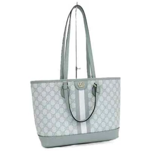 GUCCI Ophidia Small 2way Small Tote Bag 765043 PVC Light Blue Authentic - Picture 1 of 9