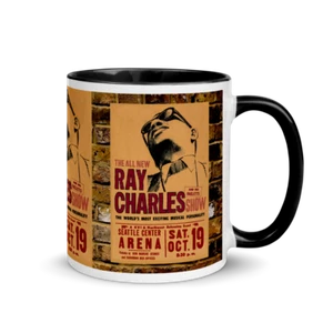 Póster de concierto de Ray Charles 1966 en Seattle taza de bebidas de colección 4 opciones de colores - Imagen 1 de 13