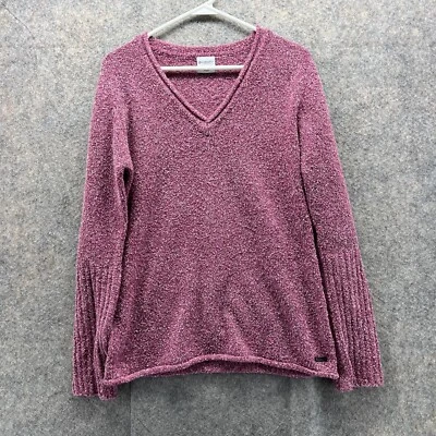 Columbia 毛衣女式大号紫色运动衫套衫运动装羊毛复古 — 第 1/4 张图片