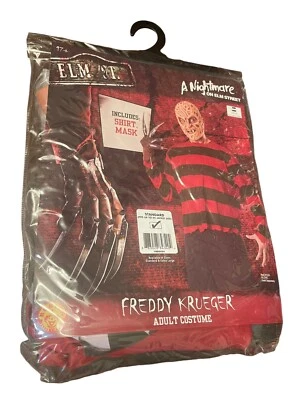 Rubie's WB Freddy Krueger Pesadilla Adulto Halloween Disfraz 2 Piezas Conjunto Rojo Foto 1 de 3