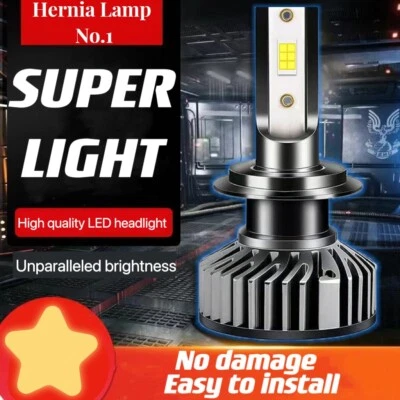 2pcs H11 H8 H9 LED Headlight Kit High Low Beam Bulbs Super Bright 6000K White - Image 1 of 4