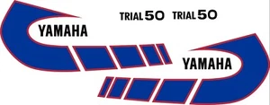 Yamaha TY50 Grafik Aufkleber Aufkleber Transfers TY 50 Trials Fahrrad blau & schwarz - Bild 1 von 2