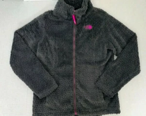 Girls The North Face Reversible Faux Fur Teddy Bear Jacket M(10/12) Dark Gray - Picture 1 of 9