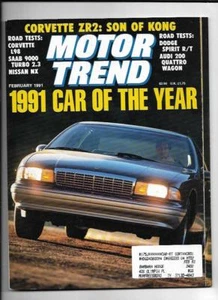 Motor Trend Magazine February 1991-Corvette L98, Nissan NX, Audi 200 Quattro - Picture 1 of 2