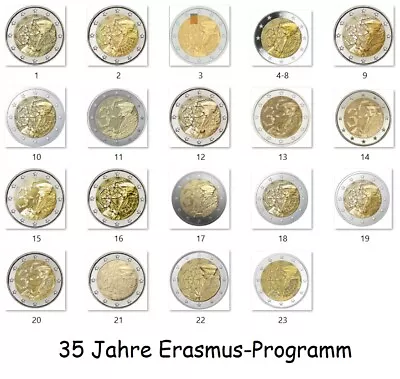 2 Euro Gedenkmünze 2022  35 Jahre Erasmus-Programm   Unz. • 77.85€