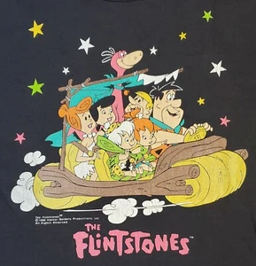 Vtg 90s 1994 Flintstones Hanna Barbera T Shirt Fred Wilma Rebels Single Stitch  - Picture 1 of 8