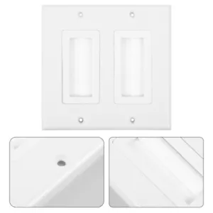 Cable Outlet Cover Plate Pass Through Wall Plate Cord Hider for Wall Mount Tv - Picture 1 of 12