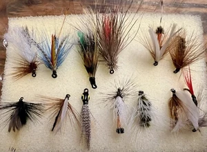 Hand Tied Fly Fishing Flies Assorted Baker’s Dozen (13) - Picture 1 of 5
