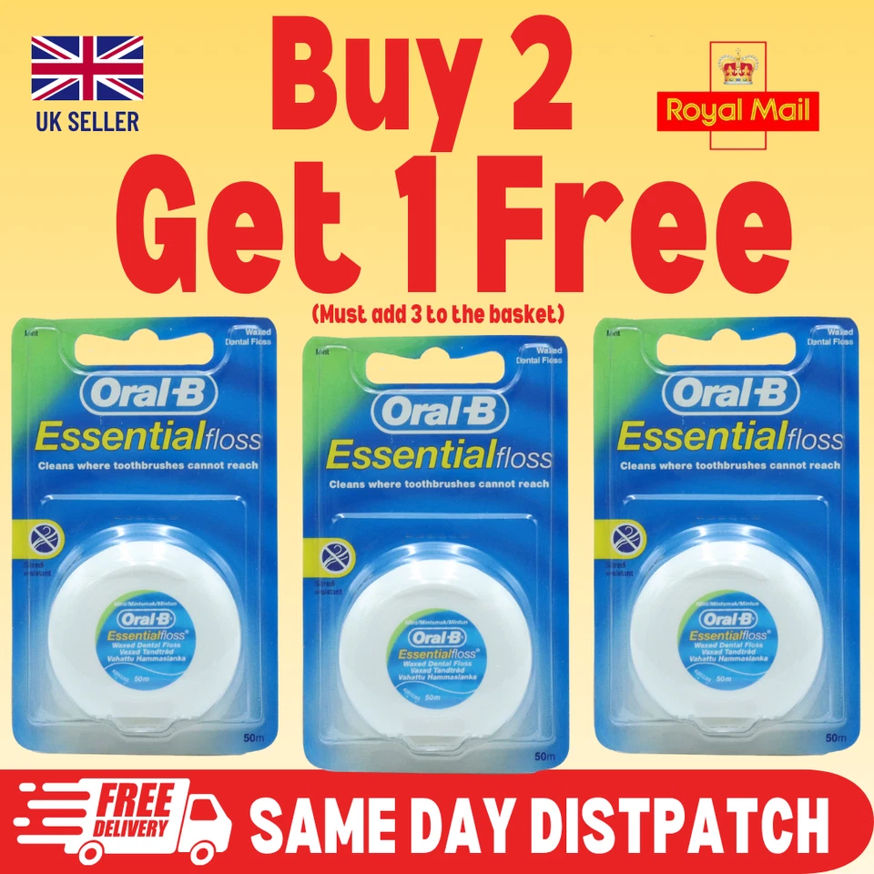 Oral-B Essential Dental Floss Original Waxed Mint low price Waxed Mint 50m