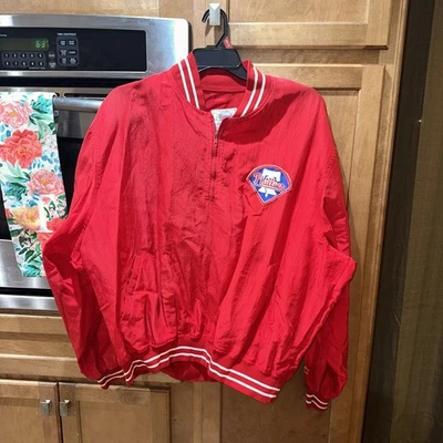 Vintage 90s Starter Diamond Collection Philadelphia Phillies PUllover Jacket XXL - Image 1 of 4