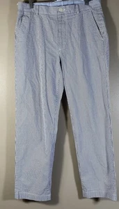 Brooks Brothers 346 Pants Mens 33x30 Blue White Seersucker Stripe  Blue - Picture 1 of 14