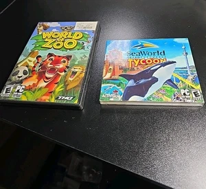 Lote de juegos de PC Seaworld Tycoon y World Of Zoo - Imagen 1 de 7