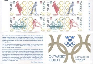 SVEZIA 1991 Medaglia d'oro alle olimpiadi  - Olympic winners 2x4v in libretto - Picture 1 of 1