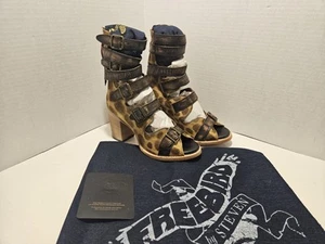 Freebird Bond Leopard Sz 10 Leather Gladiator Style Sandal w/box- Excellent- NEW - Picture 1 of 11