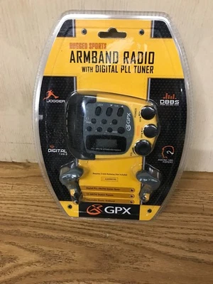 GPX Rugged Sports AM/FM Armband Radio Headphones Running A2098RSYEL Yellow - Image 1 of 4