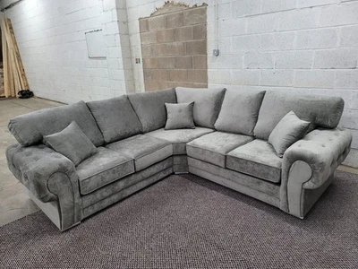 Brand New Luxury Verona Corner Sofa | Grey | 2c2. | FREE DELIVERY!