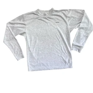 Patagonia Unisex Heather Gray Capilene Long Sleeve Base Layer Shirt Kids 14 - Picture 1 of 3