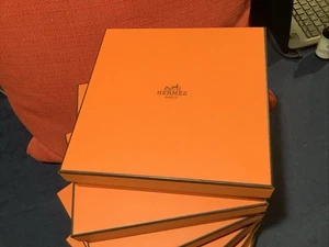 6 Authentic Hermes Empty Boxes - 8 X 8 X 1.75”  6 Piece Lot - Picture 1 of 8