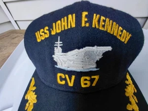 USS John F Kennedy CV 67 Hat One Size Fits All  Scrambled Eggs US Navy Snapback - Picture 1 of 5