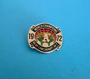1972 Oakland Athletics A’s “Beat Cincinnati in 7” World Champions Pin – Vintage - Picture 1 of 5