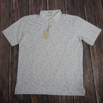 Peter Millar Polo Shirt Youth XL White Summer Comfort YA24CEK31S Golf Pattern - Image 1 of 4