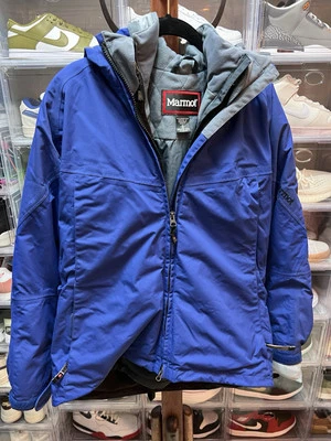 Marmot Womens Size M Blue Hooded full zip insulated winter ski jacket - Image 1 of 4