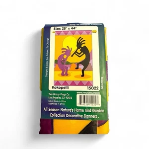 Kokopelli Flag 28x44 Garden Banner Southwest Design New Two Group Flags - Picture 1 of 5