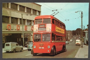 AK Uxbridge Middlesex Trolleybus nach Hanwell 1960 Autos Odeon Kino - Bild 1 von 2