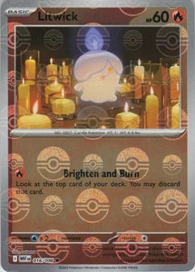 Volcarona (Poke Ball Pattern) Rare SV: Black Bolt 016/086 NM Holo - Picture 1 of 2