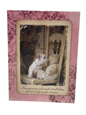 Paws for Thought Leanin’ Tree Bulldog & Bear Kiss and Get Better Greeting Card - Image 1 of 4