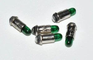 Fleischmann 5 Stück MS 2,8 grün Ersatz- Mini- Glühbirne Birne, NEU Lämpchen - Bild 1 von 2