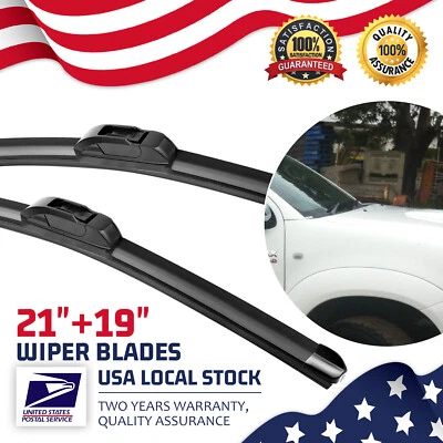 Durable Windshield Wiper Blades 21" 19" Fit For 1990-2003 Mazda MPV & Protege5 - Image 1 of 4