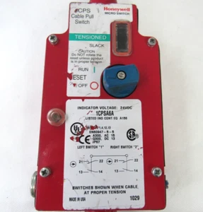 HONEYWELL MICRO SWITCH 24VDC 1CPSA6A 1CPS CABLE PULL SWITCH * - Picture 1 of 8