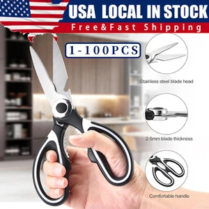 Tijeras de cocina de acero inoxidable tijeras de alta resistencia para carne pescado huesos de pollo - Imagen 1 de 20