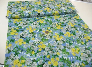 Michael Miller quilt-craft fabric FRESH SPRIGS blue 2 yds (dcx-10529) Flowers - Picture 1 of 1