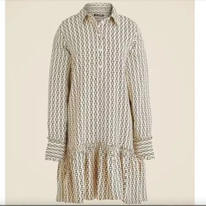 J. Crew Women's Size XXS Amelia popover shirtdress in vintage links prints NWT - Picture 1 of 8